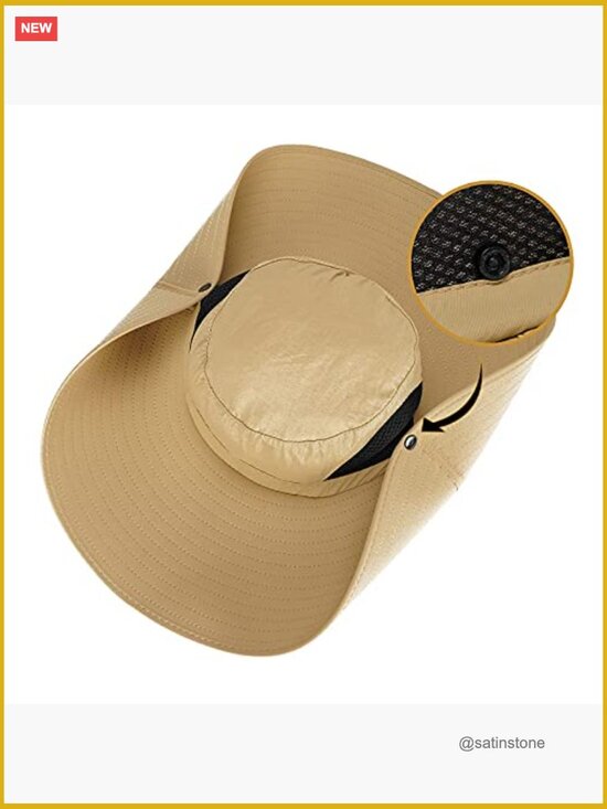 Super Wide Brim Sun Hat UPF50+ Waterproof Bucket Hat for Fishing Hiking